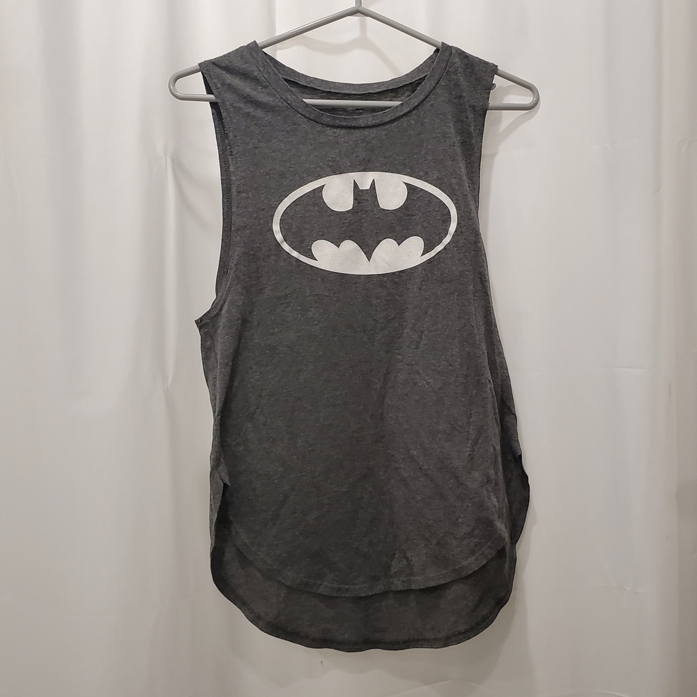 Gray Glow-in-the-Dark Batman Tank Top with Bat Logo - Picture 2 of 5